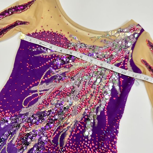 New Figure Skating Dress Size 10 (5~8T) with Hair Scrunchies (120~130cm) - Picture 11 of 14